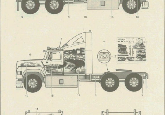 Ford Aeromax 106-11 truck drawings (figures)